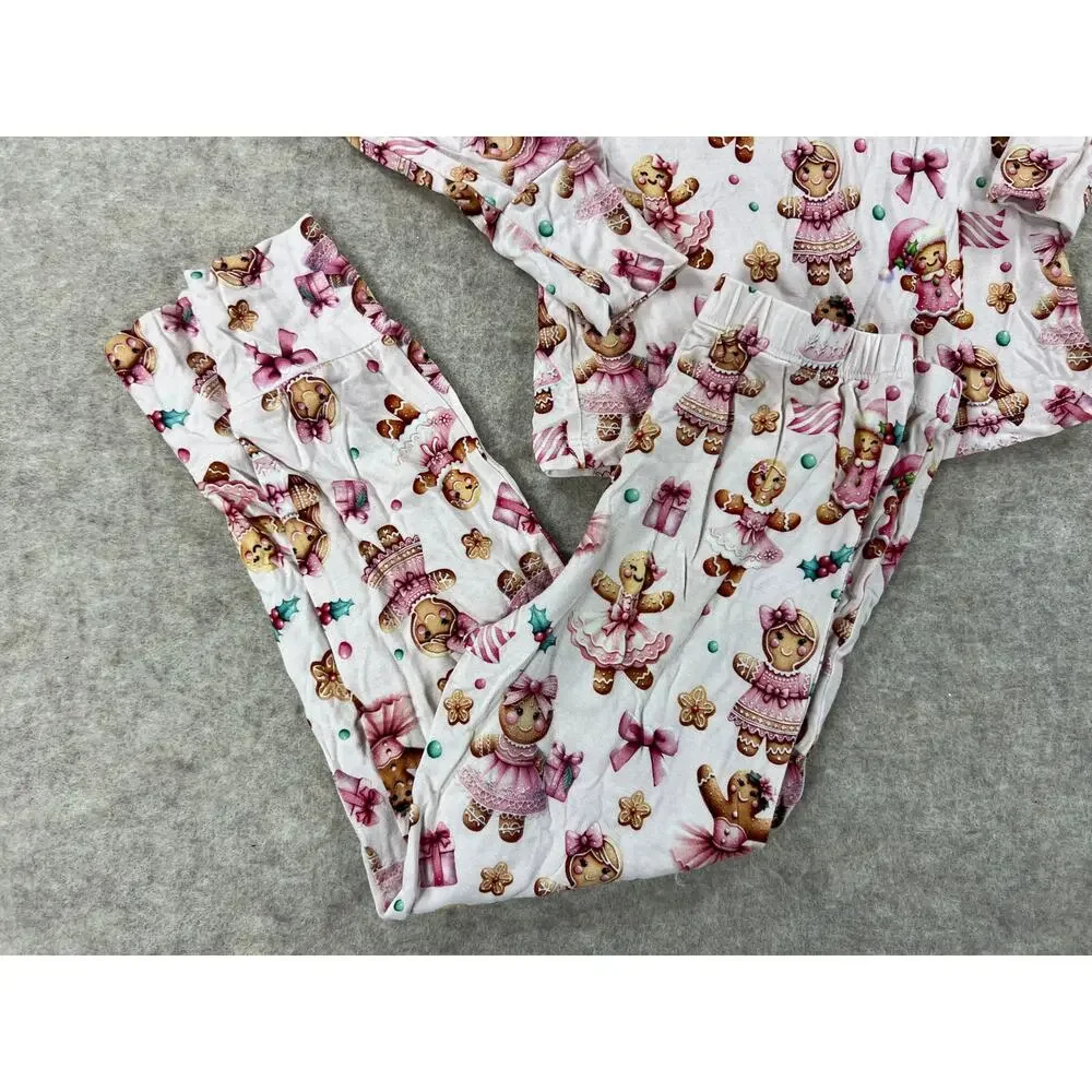 Posh Peanut Ginger Posh Bamboo Pajama Set Girls Size 5/6